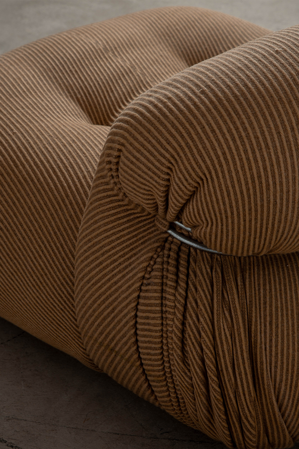 SORIANA Sofa by Afra and Tobia Scarpa for Cassina in Fabric and Chrome