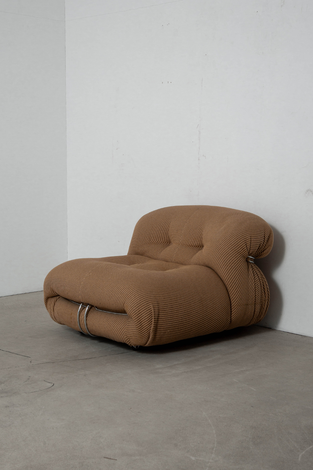 SORIANA Sofa by Afra and Tobia Scarpa for Cassina in Fabric and Chrome