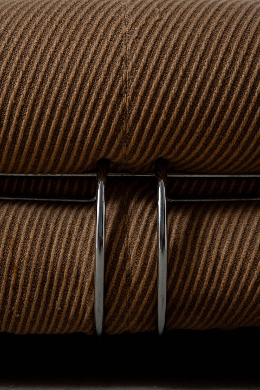 SORIANA Sofa by Afra and Tobia Scarpa for Cassina in Fabric and Chrome