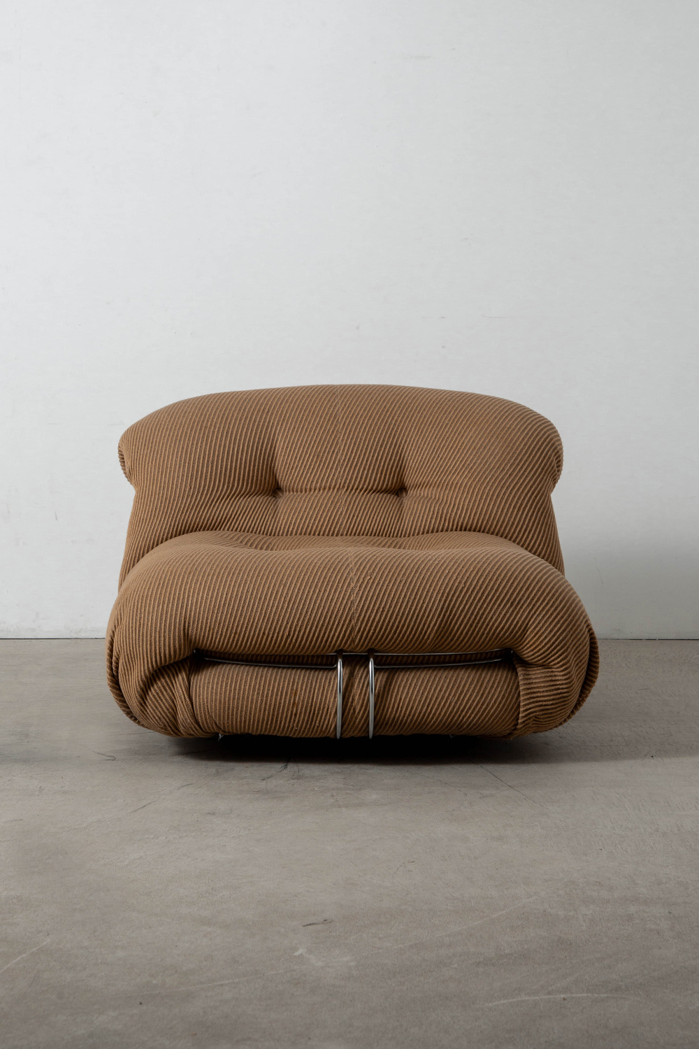 SORIANA Sofa by Afra and Tobia Scarpa for Cassina in Fabric and Chrome