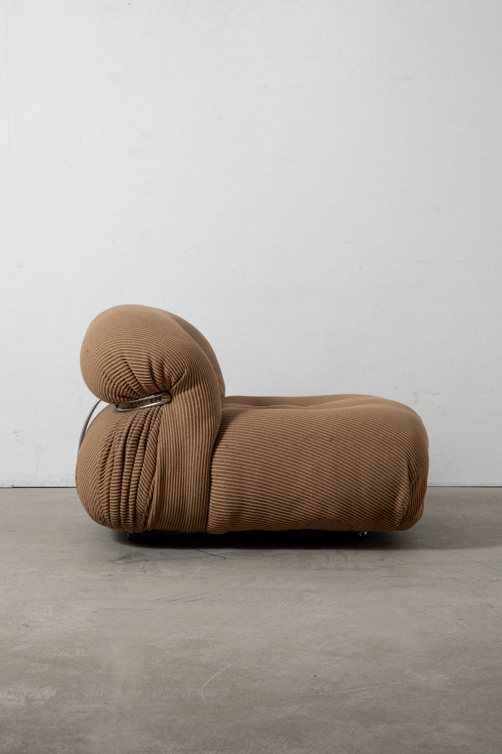 SORIANA Sofa by Afra and Tobia Scarpa for Cassina in Fabric and Chrome