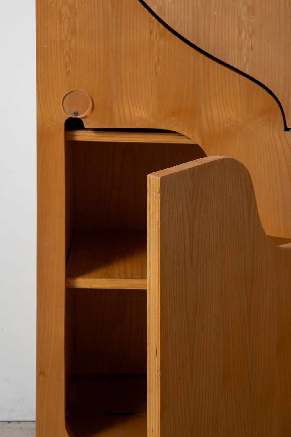 Bookcase with Flap Table by Anonima Design for Bonetto in Birch