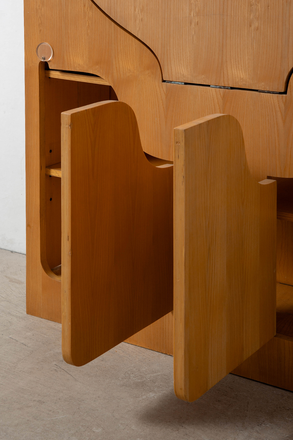 Bookcase with Flap Table by Anonima Design for Bonetto in Birch