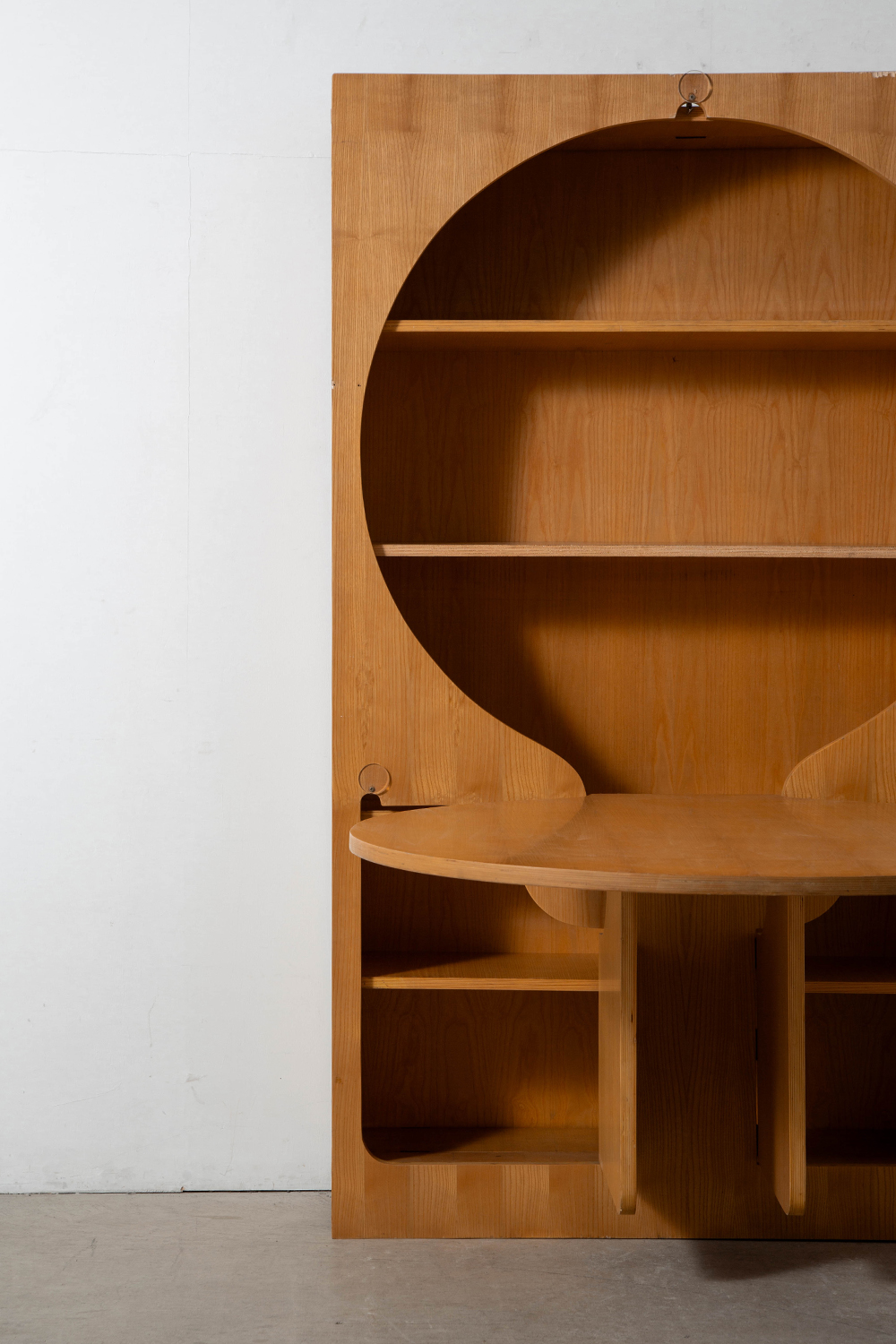 Bookcase with Flap Table by Anonima Design for Bonetto in Birch