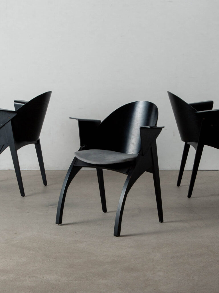 Galateo Chair by Pascal Mourgue for Scarabat in Wood and Fabric