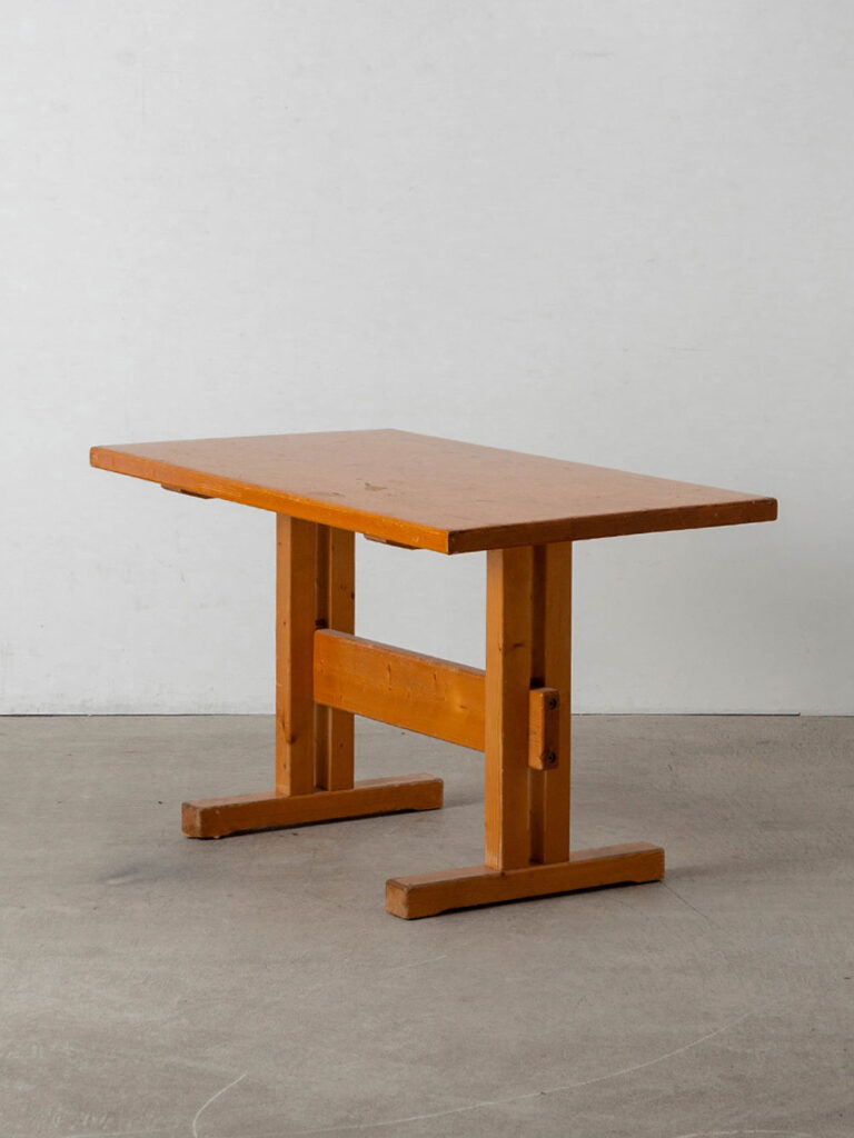 Dining Table by Charlotte Perriand for Les Arcs in Pine