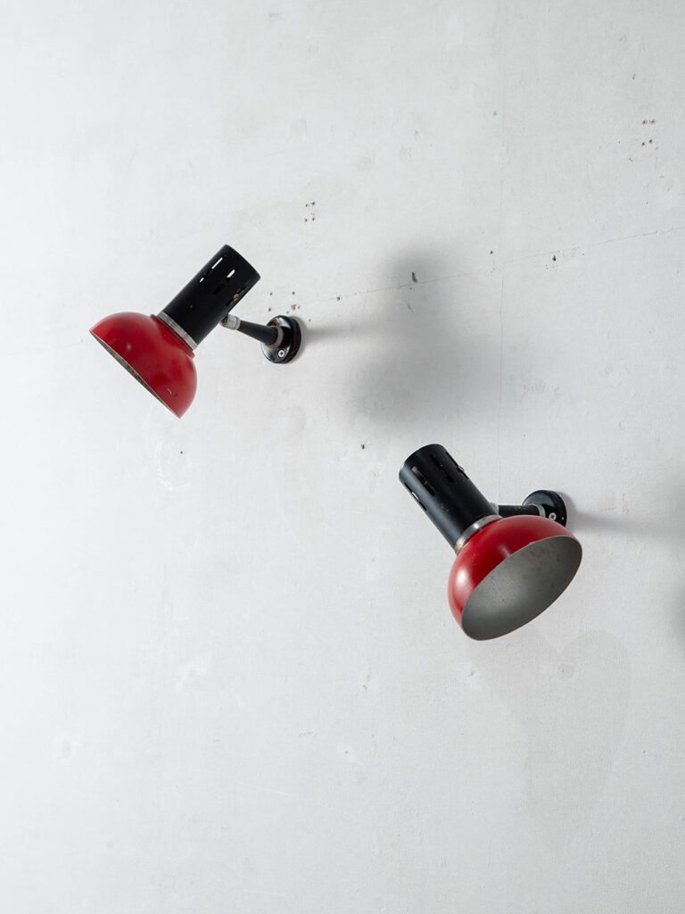 Adjustable Wall Lamp in Metal , Steel and Chrome