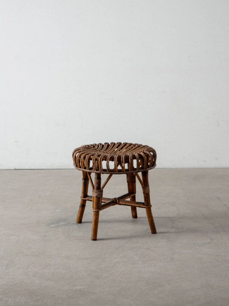 Stool in Rattan and Bamboo