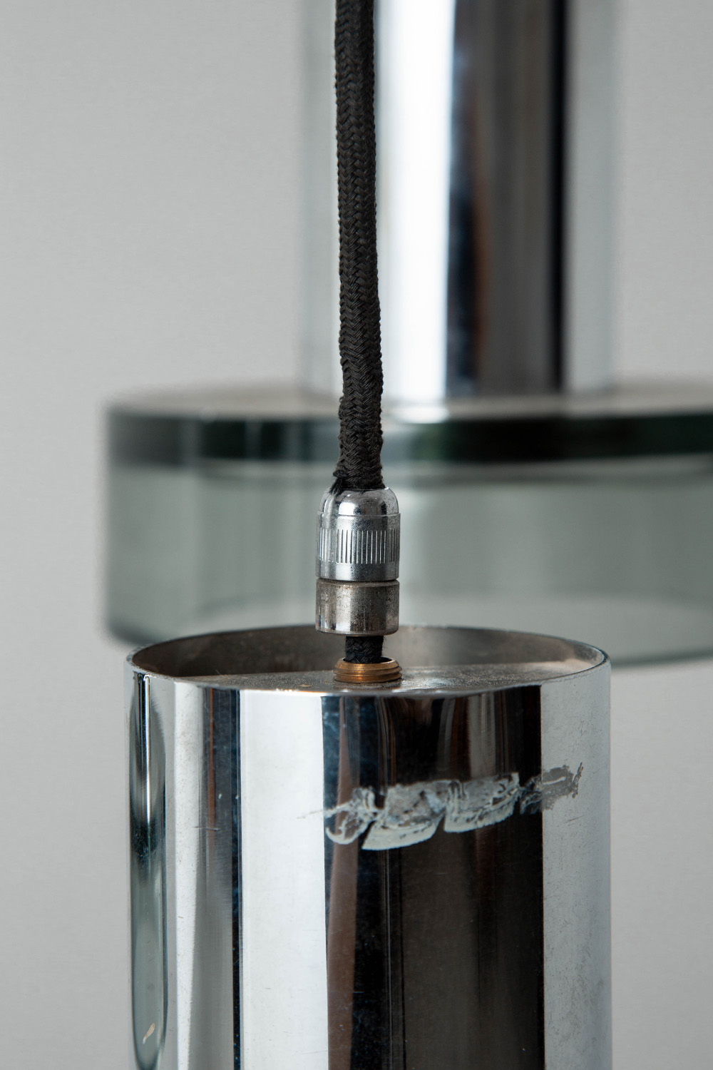 Chandelier by Flavio Poli in Glass and Steel