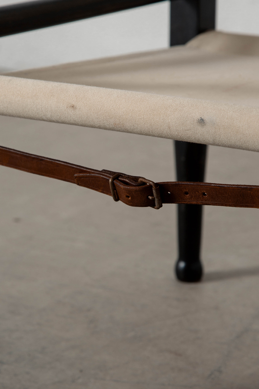 Safari Arm Chair by Wilhelm Kienzle for Wohnbedarf in Wood , Canvas and Leather