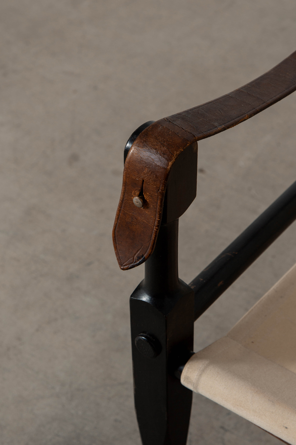 Safari Arm Chair by Wilhelm Kienzle for Wohnbedarf in Wood , Canvas and Leather