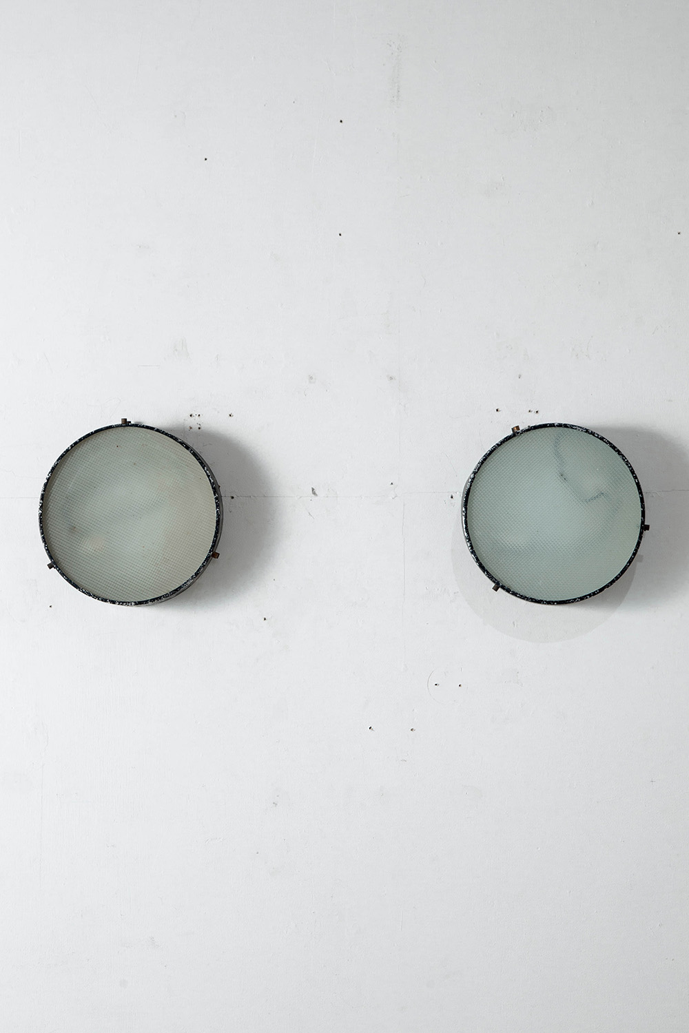Wall Lamp in Glass and Steel