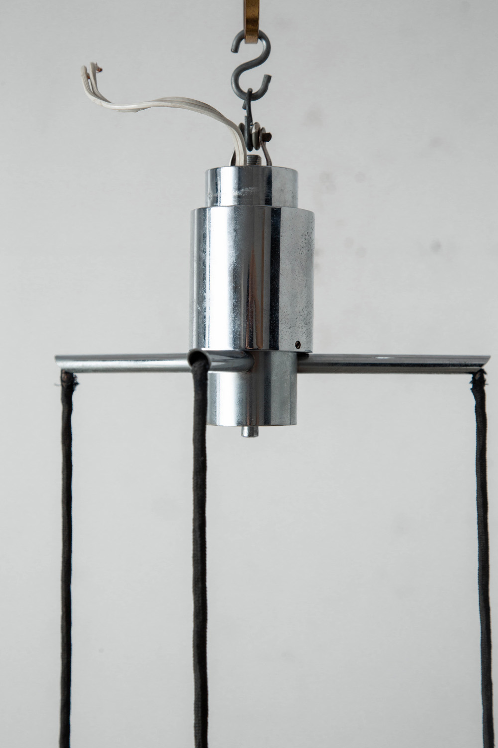 Chandelier by Flavio Poli in Glass and Steel