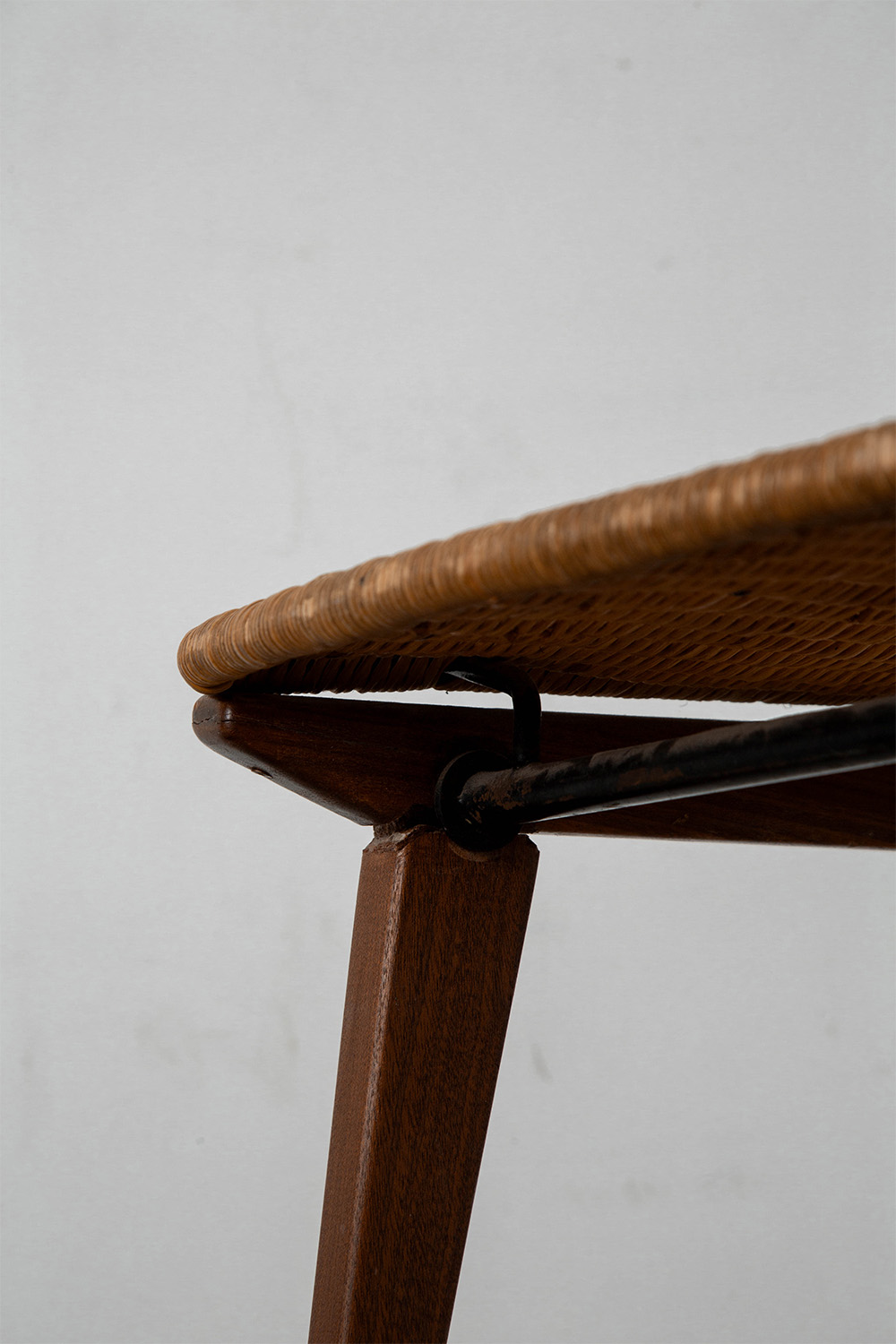 Lella Chair by Ezio Longhi for Elam Milano in Rattan , Wood and Steel