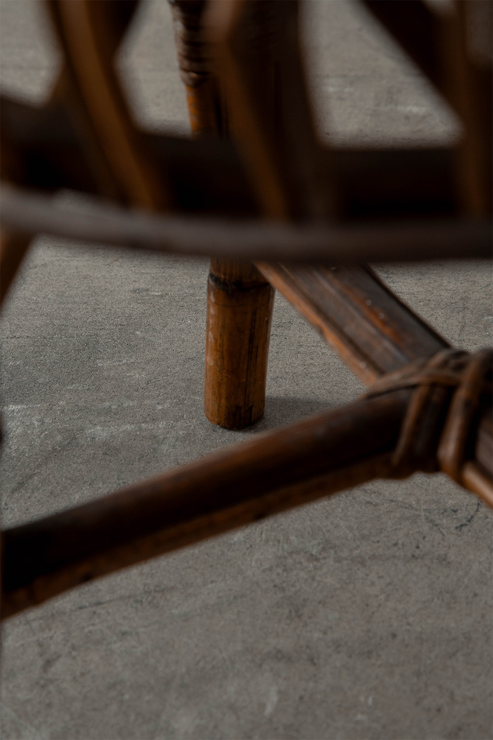 Stool in Rattan and Bamboo