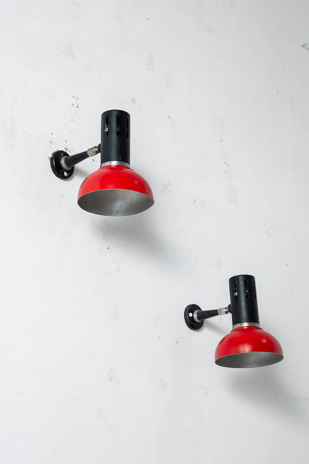 Adjustable Wall Lamp in Metal , Steel and Chrome