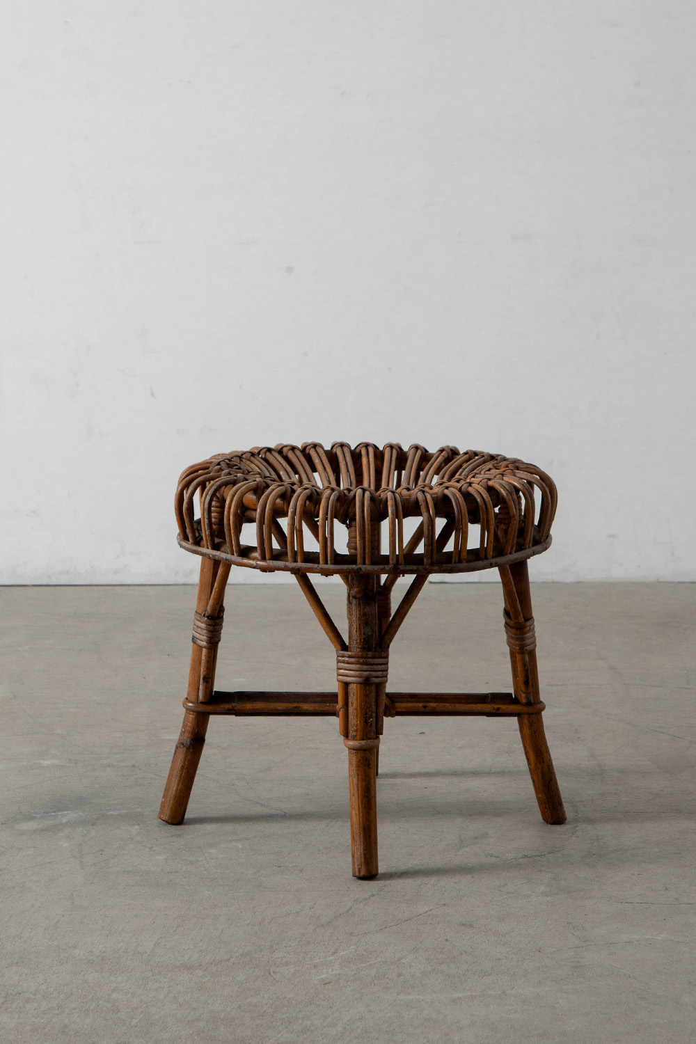 Stool in Rattan and Bamboo
