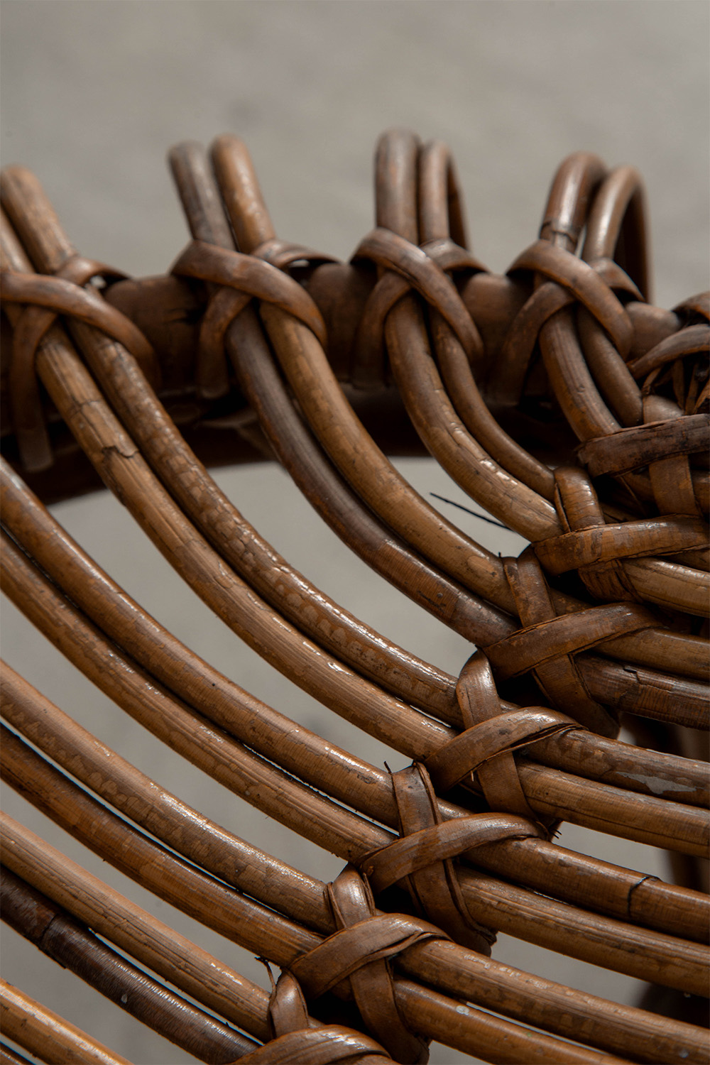 Stool in Rattan and Bamboo