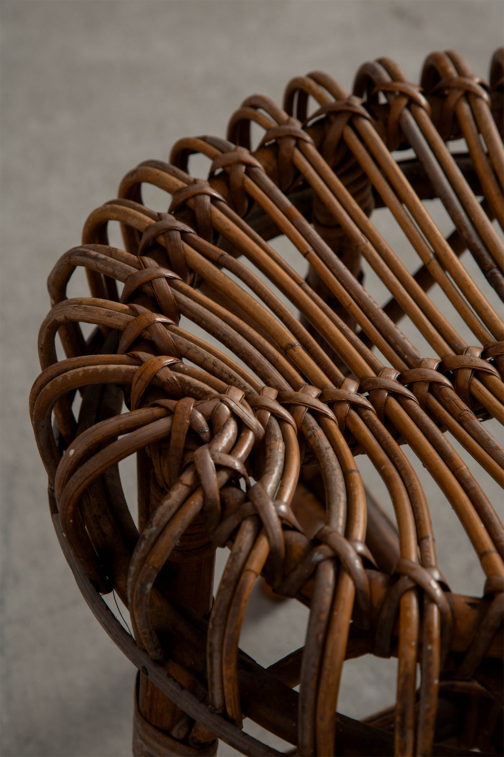 Stool in Rattan and Bamboo