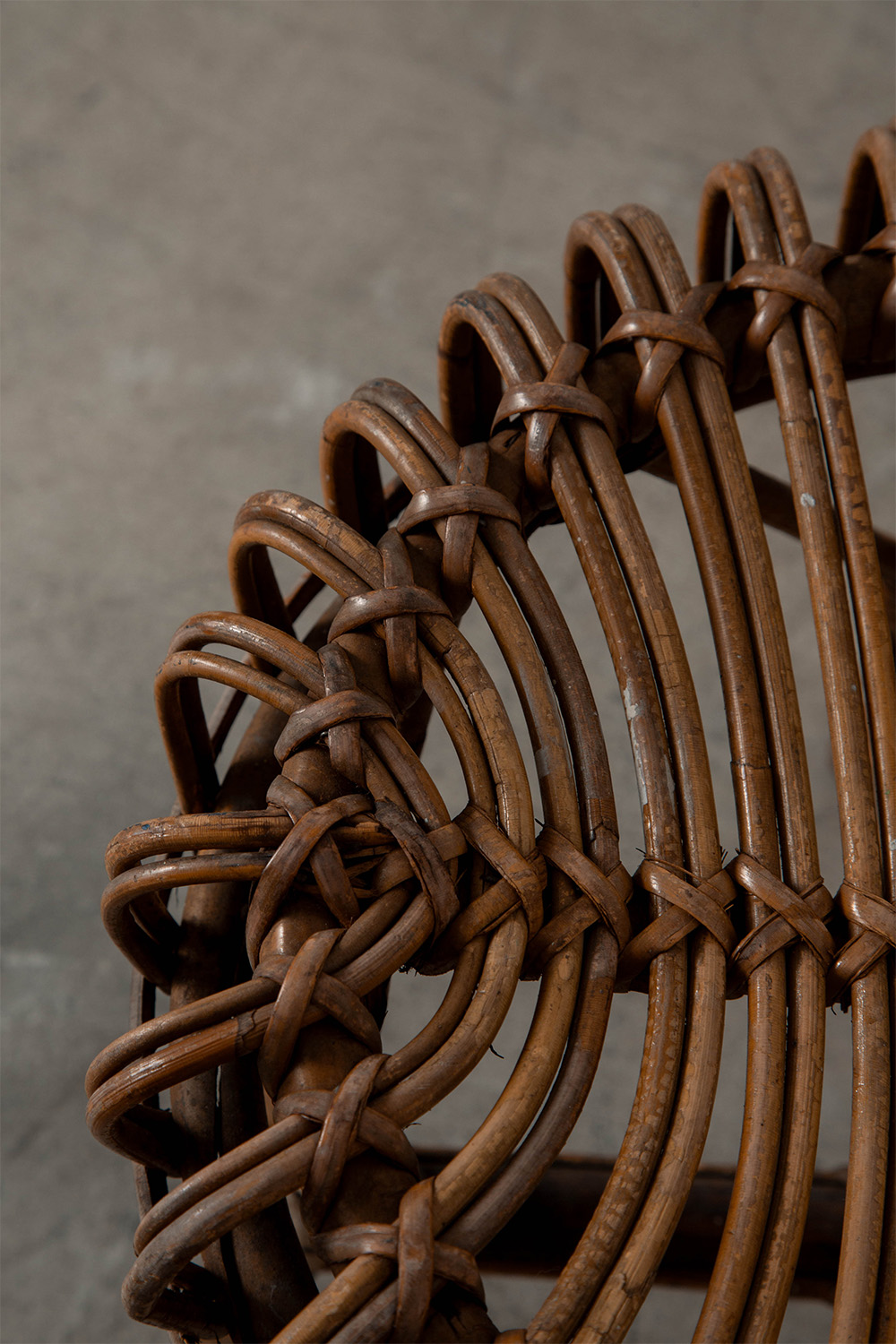 Stool in Rattan and Bamboo