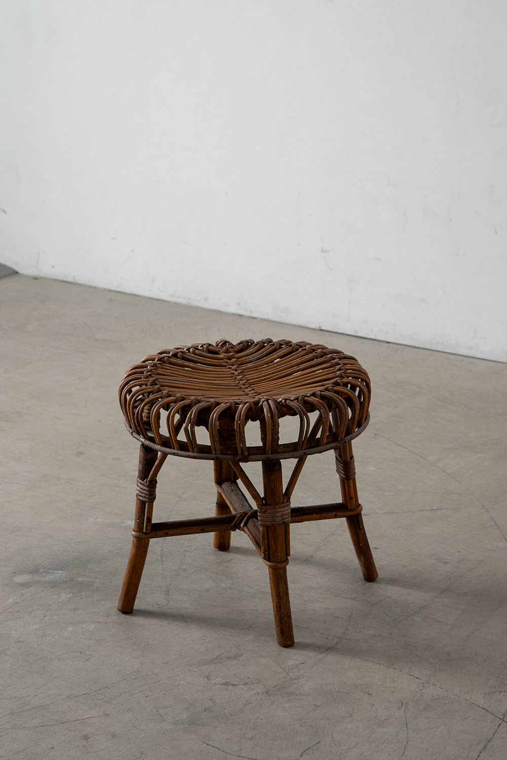 Stool in Rattan and Bamboo