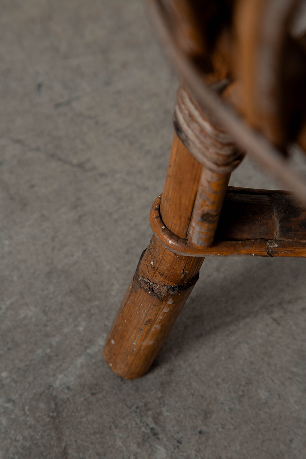 Stool in Rattan and Bamboo