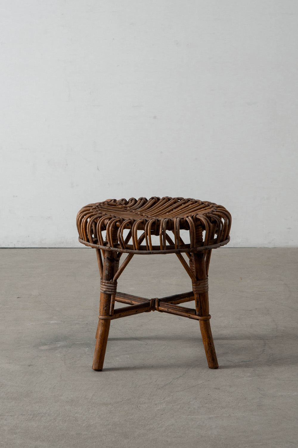 Stool in Rattan and Bamboo