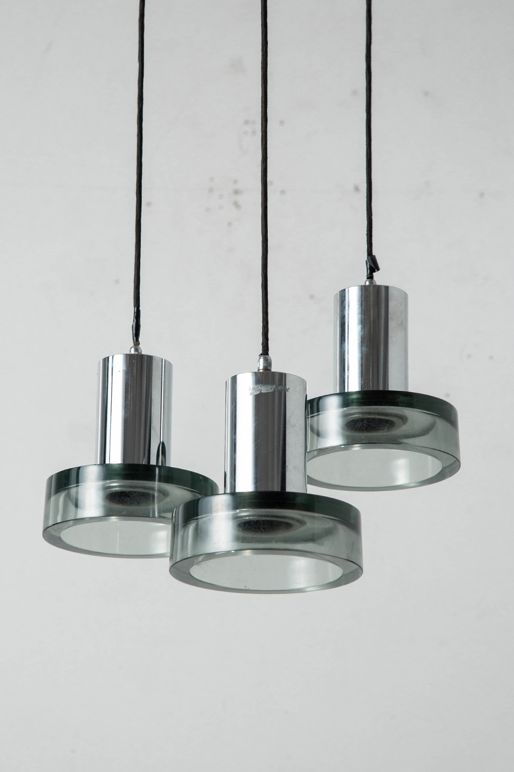 Chandelier by Flavio Poli in Glass and Steel