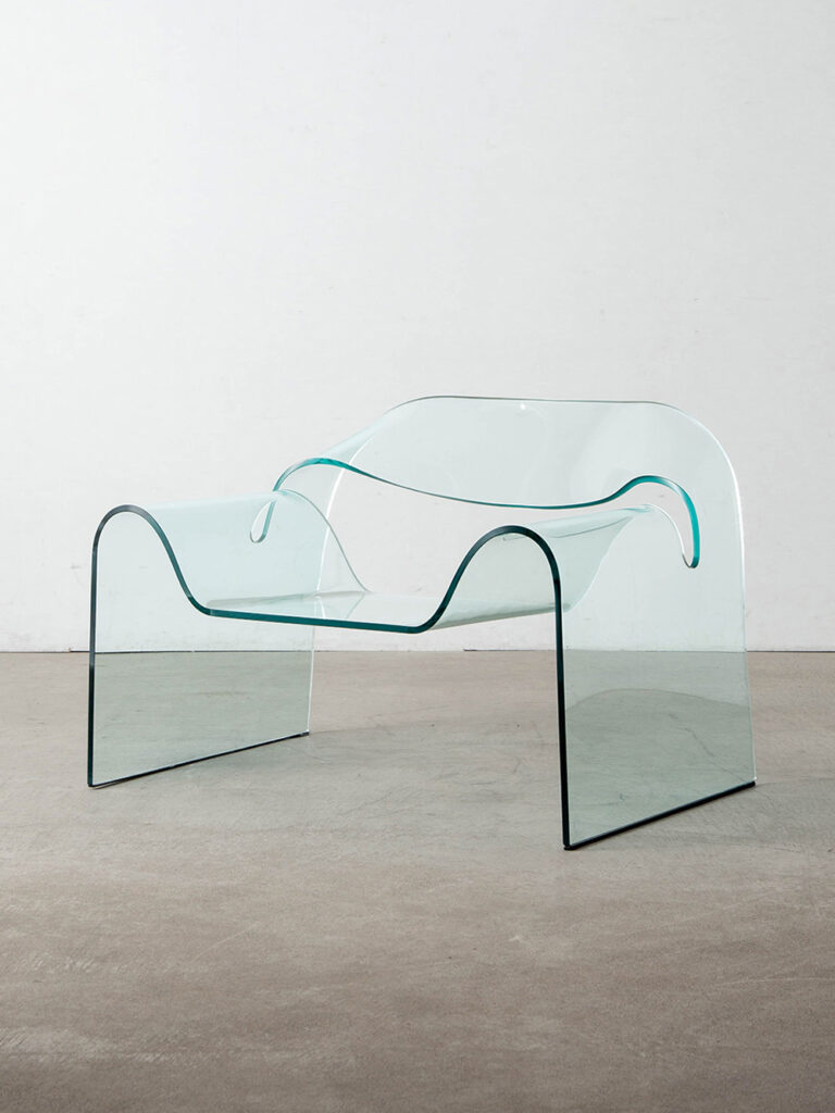 Ghost Armchair by Cini Boeri & Tomu Katayanagi for FIAM in Glass