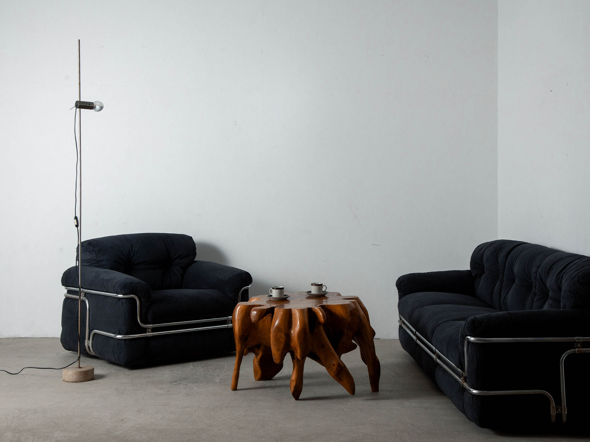 Sculptural Coffee Table in Wood