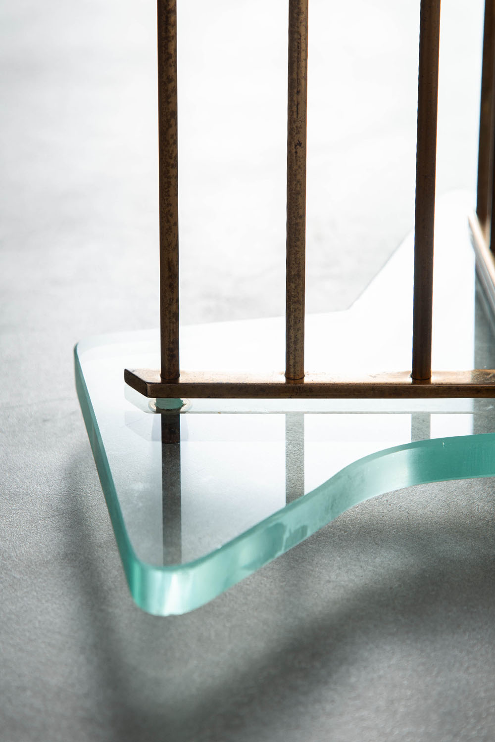 Book Stands for Fontana Arte in Glass and Brass