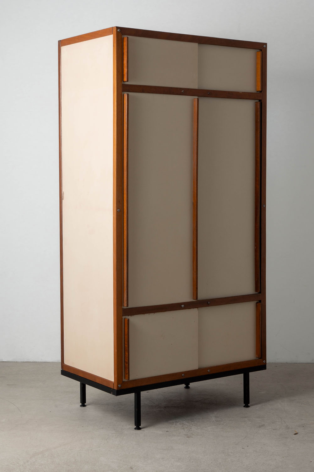 Cabinet by André Sornay in Mahogany and Steel