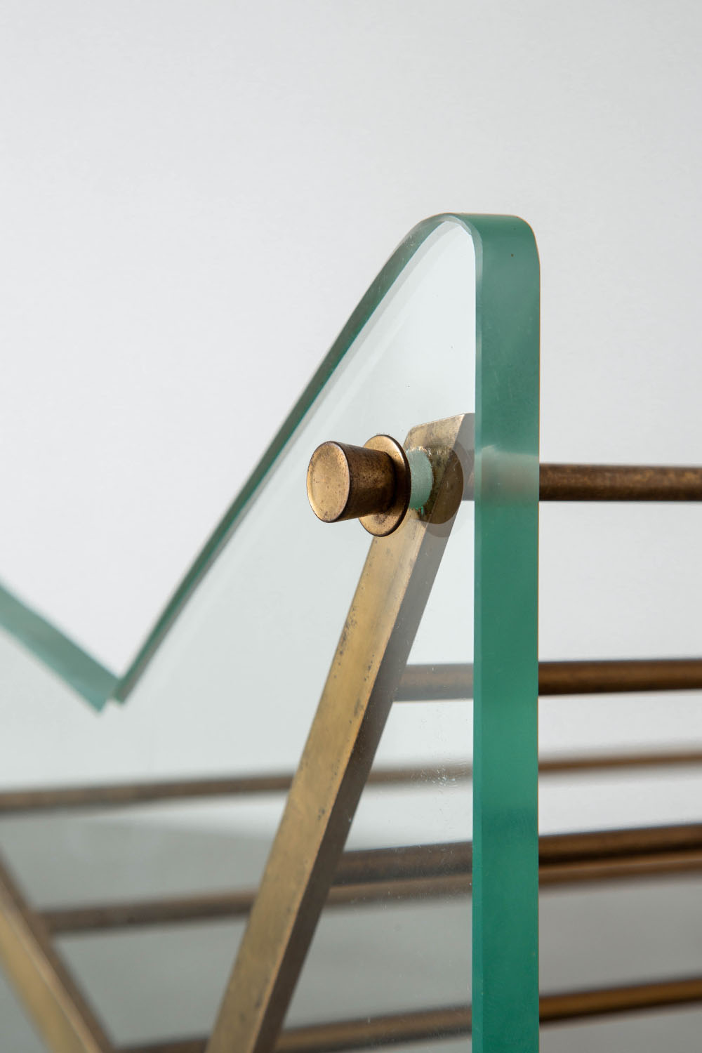 Book Stands for Fontana Arte in Glass and Brass