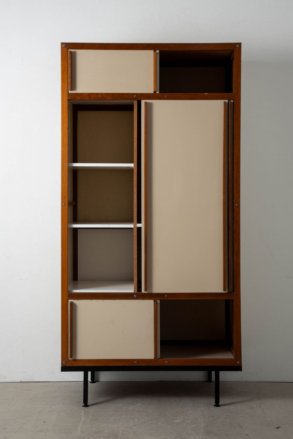 Cabinet by André Sornay in Mahogany and Steel