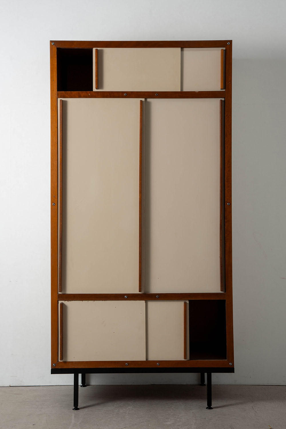 Cabinet by André Sornay in Mahogany and Steel