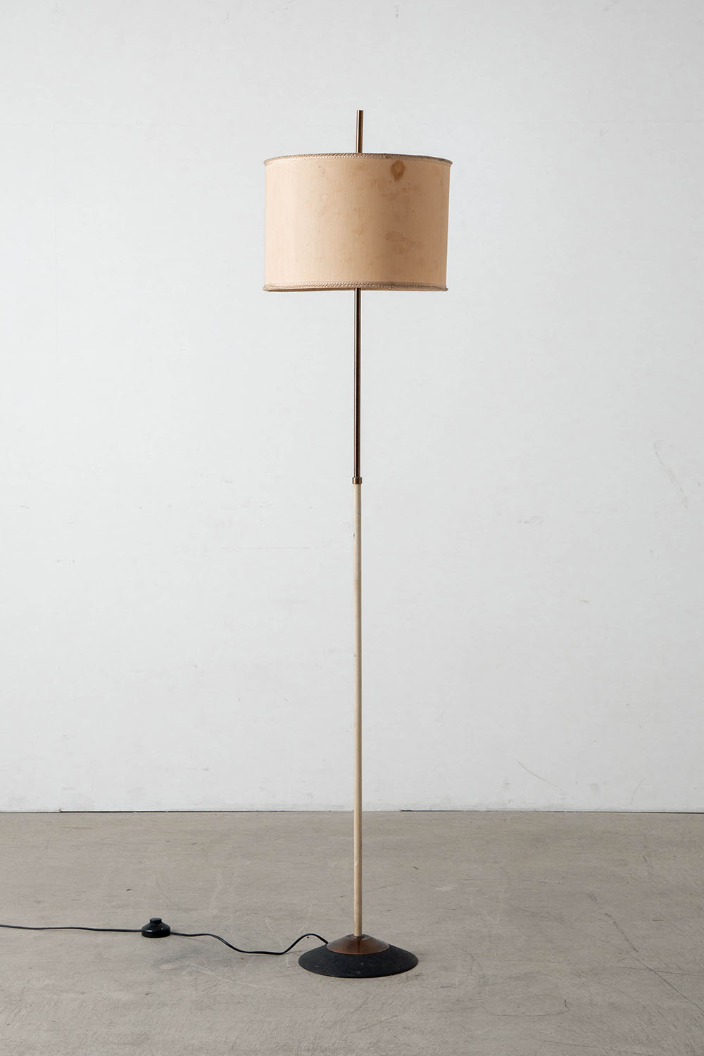 Floor Lamp in Fabric and Steel