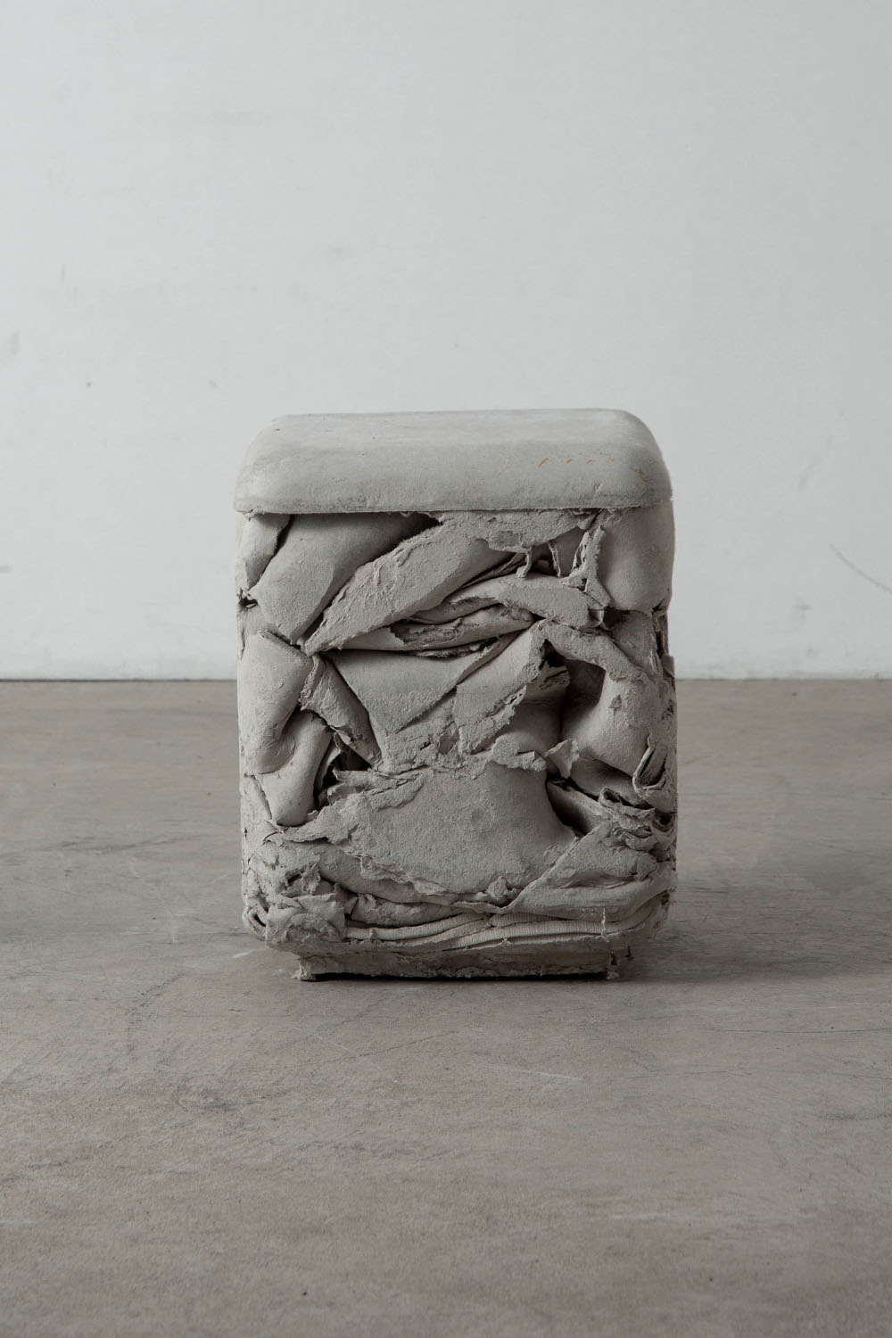 Trash Cube Stool by Nicolas le Moigne for Swisspearl in Fibre Cement