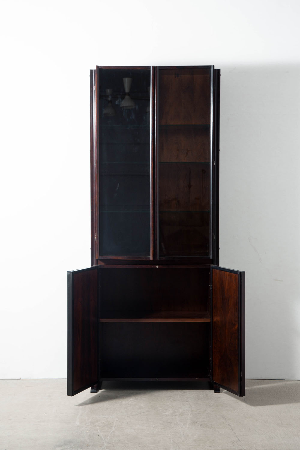 GS Modular Cabinet by Gianni Songia for Sormani in Rosewood and Glass