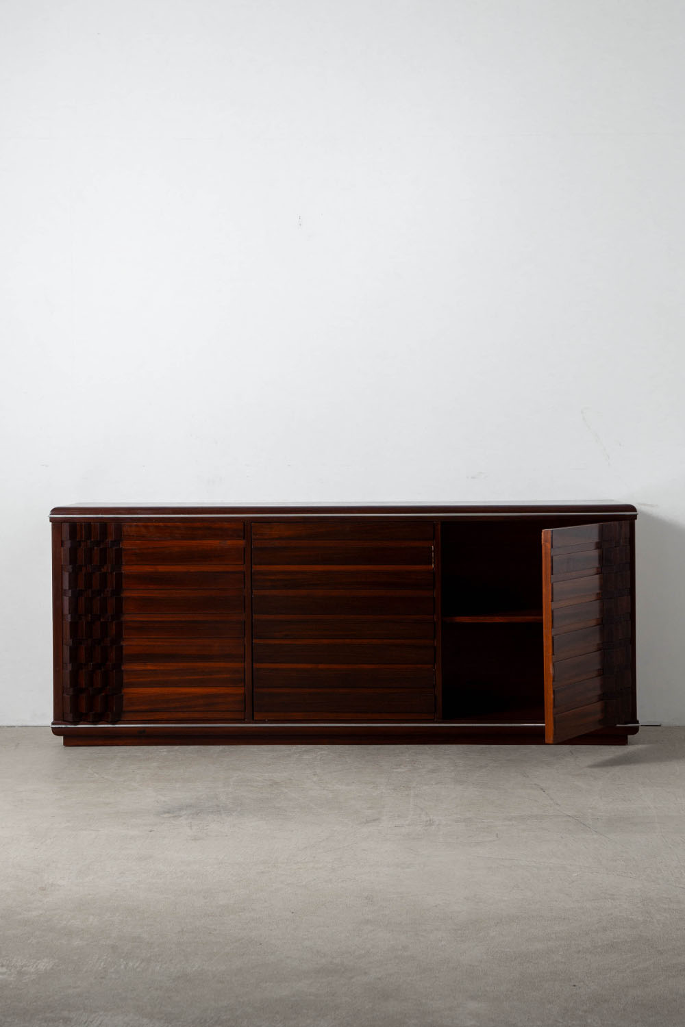 Diamante Sideboard by Luciano Frigerio for Frigerio di Desio in Wood
