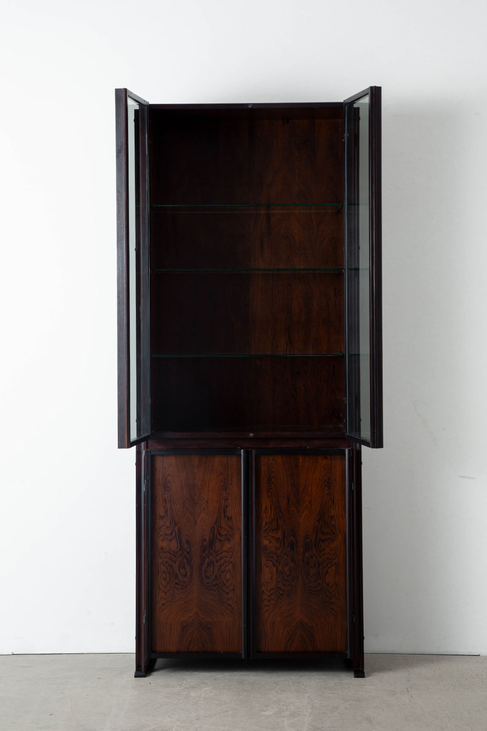 GS Modular Cabinet by Gianni Songia for Sormani in Rosewood and Glass