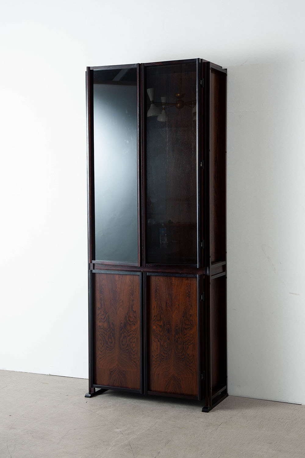 GS Modular Cabinet by Gianni Songia for Sormani in Rosewood and Glass