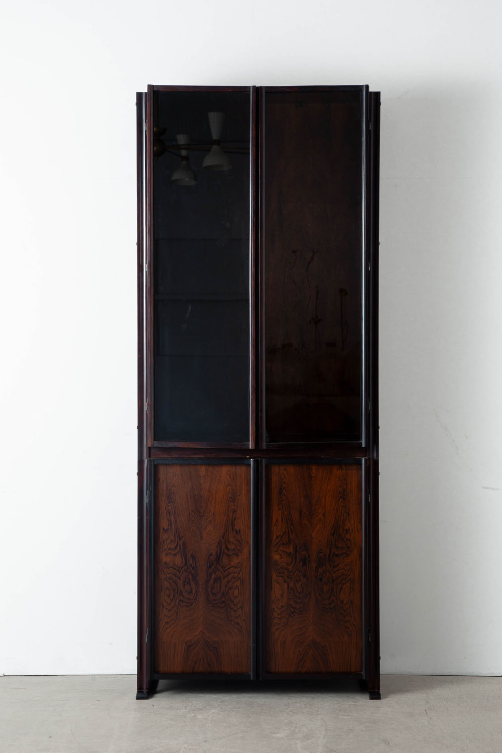 GS Modular Cabinet by Gianni Songia for Sormani in Rosewood and Glass