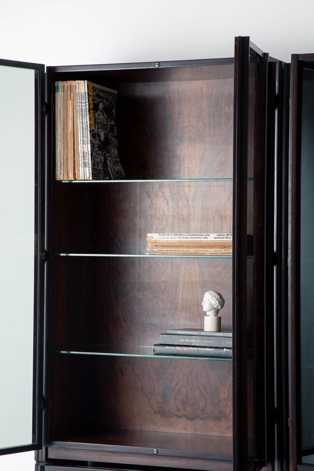 GS Modular Cabinet by Gianni Songia for Sormani in Rosewood and Glass