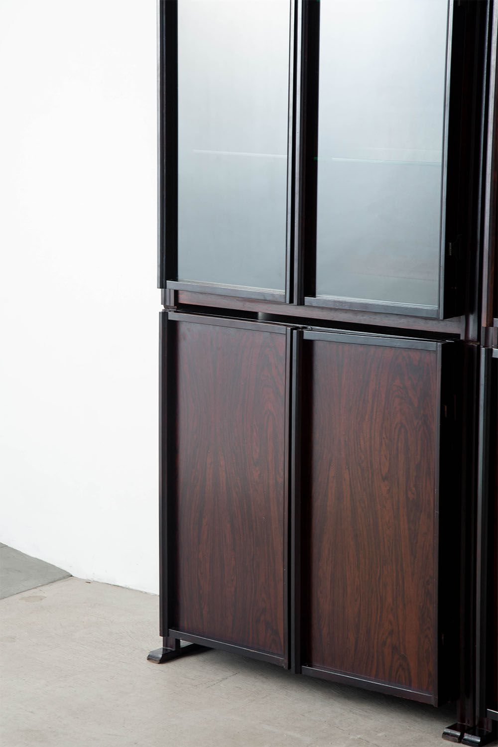 GS Modular Cabinet by Gianni Songia for Sormani in Rosewood and Glass