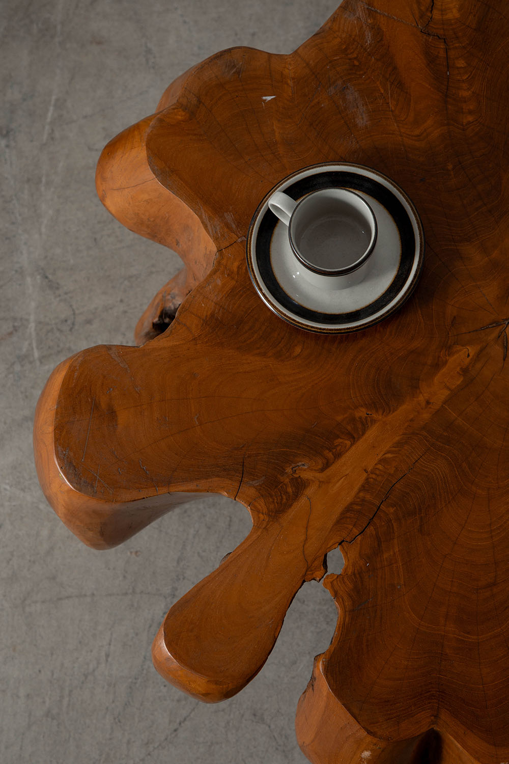 Sculptural Coffee Table in Wood