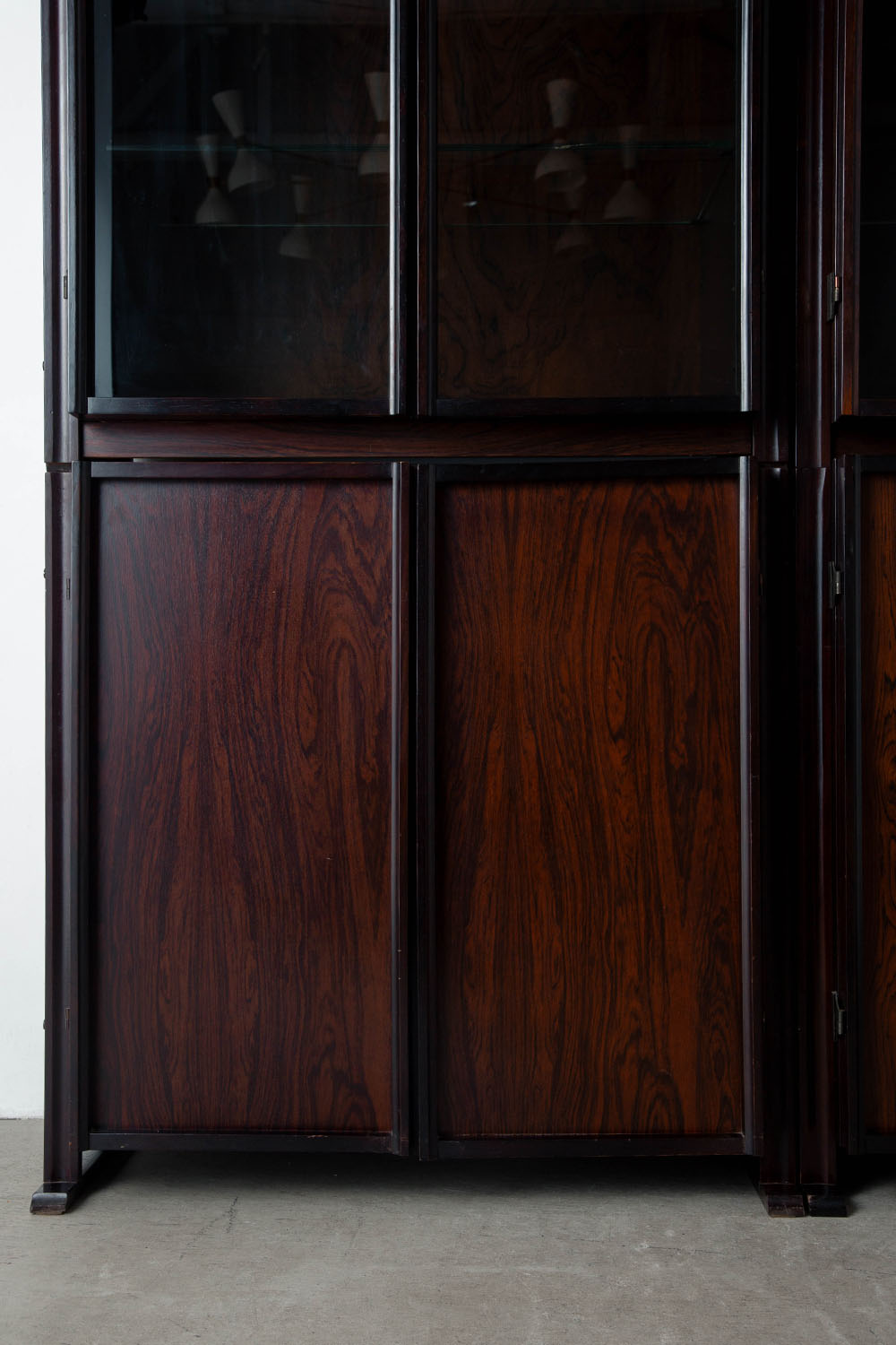 GS Modular Cabinet by Gianni Songia for Sormani in Rosewood and Glass