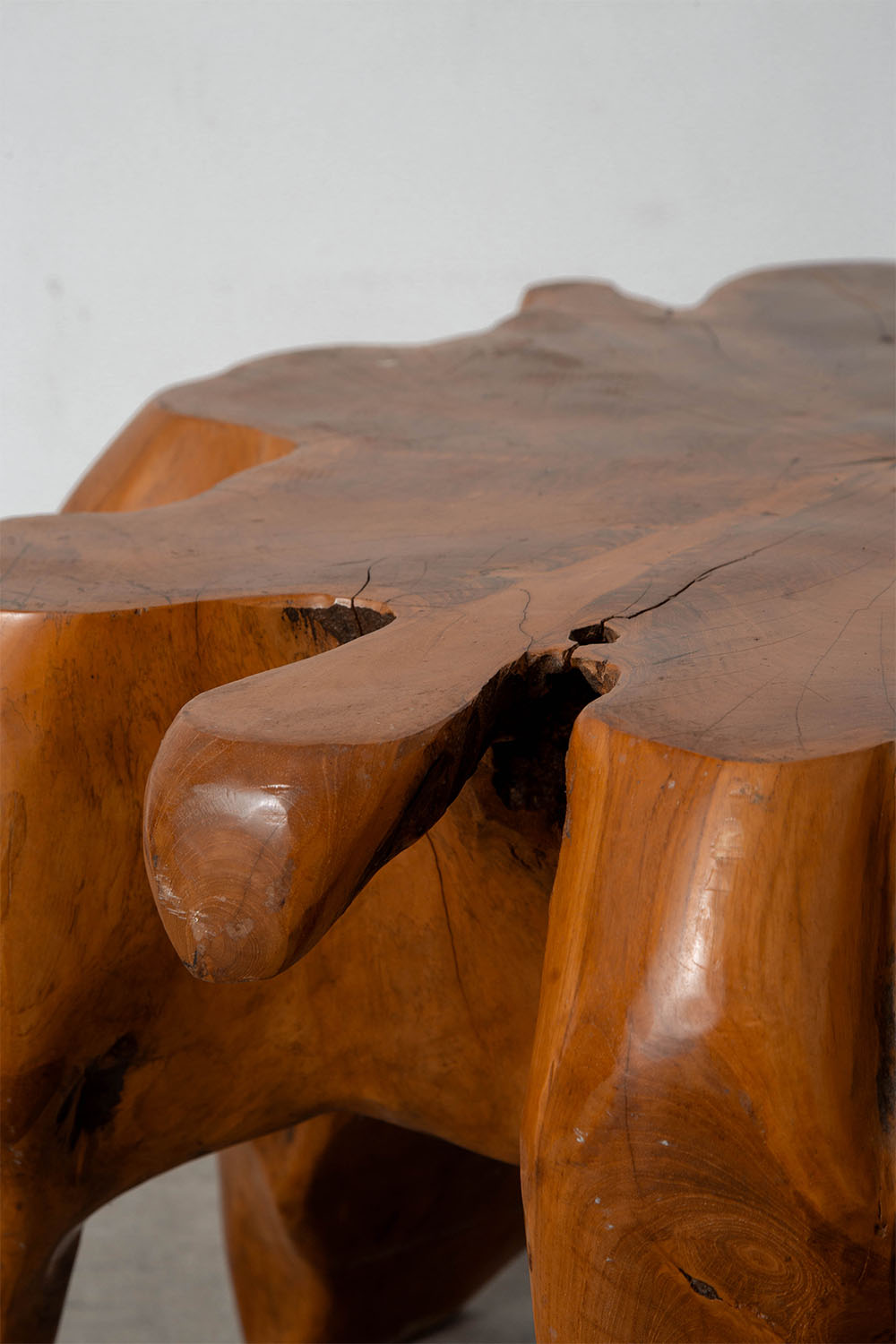 Sculptural Coffee Table in Wood