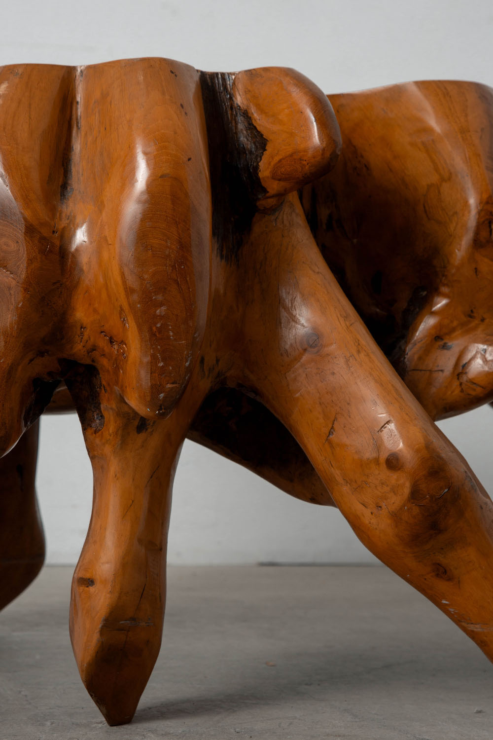 Sculptural Coffee Table in Wood