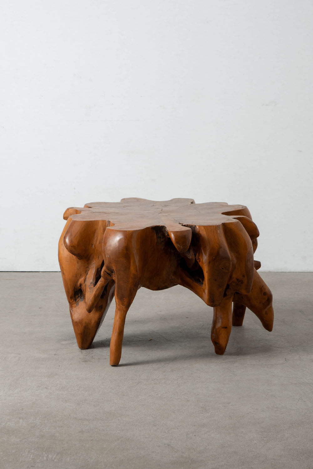 Sculptural Coffee Table in Wood
