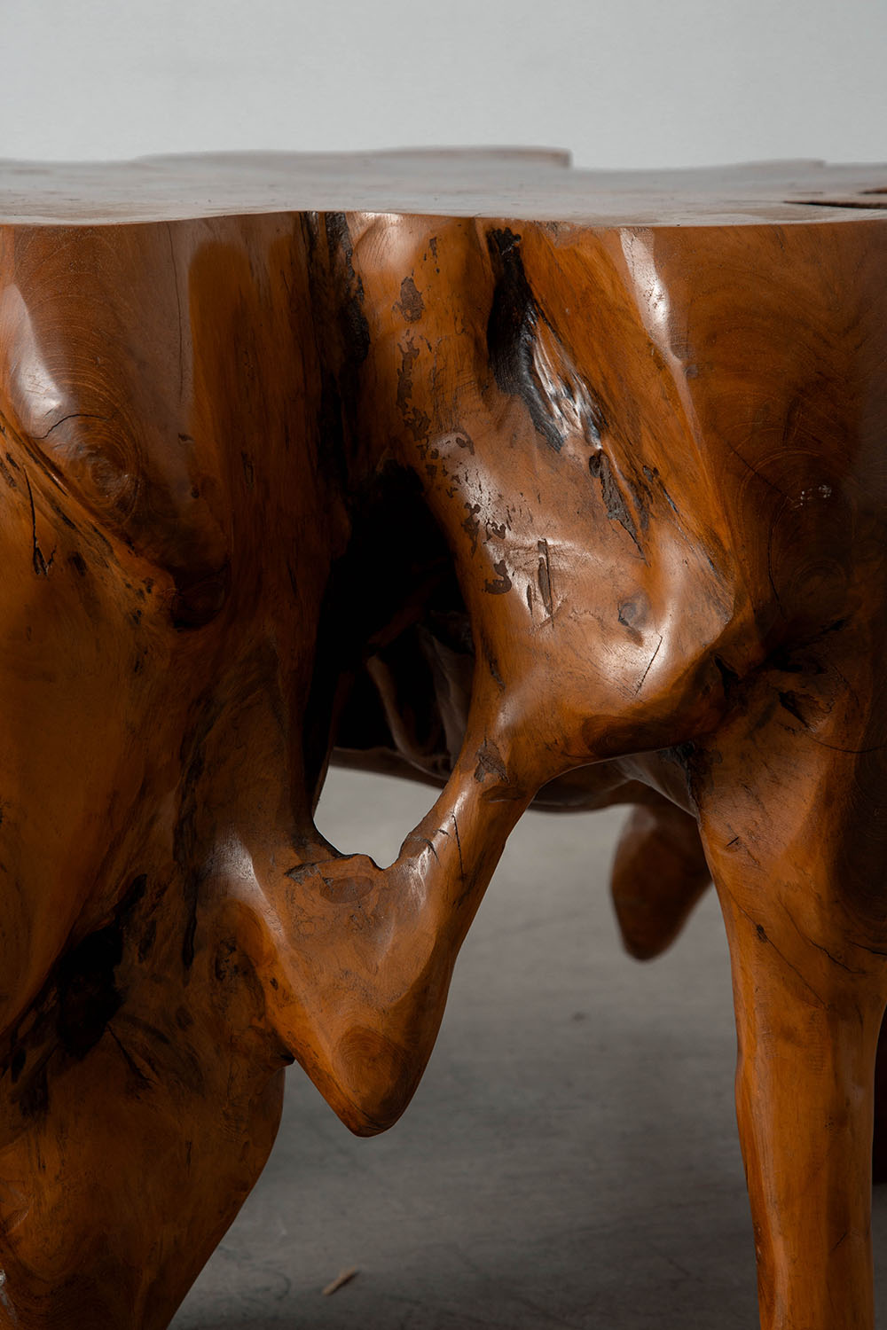 Sculptural Coffee Table in Wood